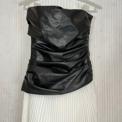 Simkhai Brand New £846 Arie Faux Leather Bustier Midi Dress XXS