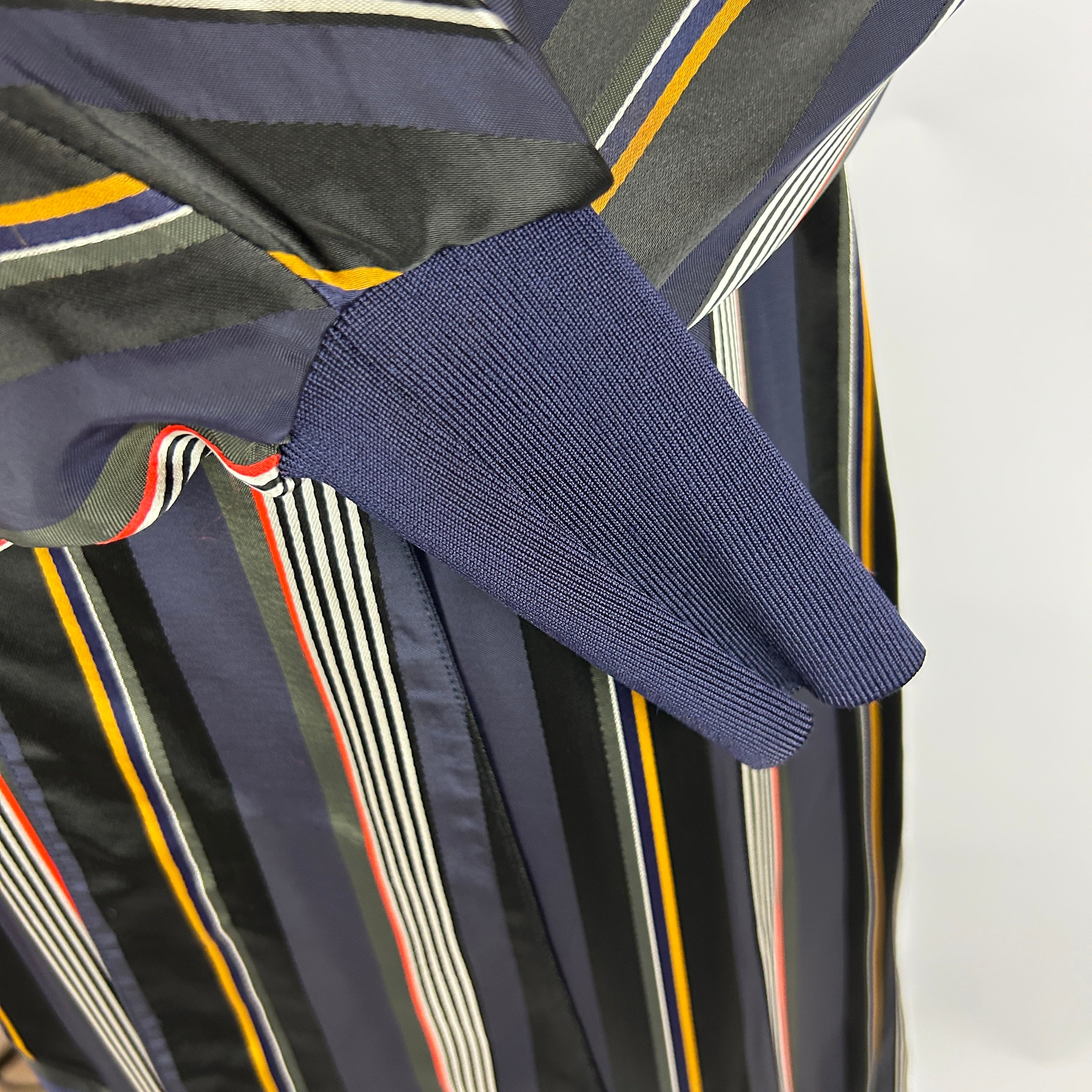 Roksanda Navy & Black Stripe Satin Shirtdress XS/S/M