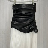 Simkhai Brand New £846 Arie Faux Leather Bustier Midi Dress XXS