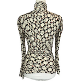 Isabel Marant Cream Geometric Print Ruched Top XXS