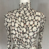 Isabel Marant Cream Geometric Print Ruched Top XXS