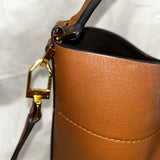 Michael Kors Collection £690 Tan Leather Miranda Bucket Bag