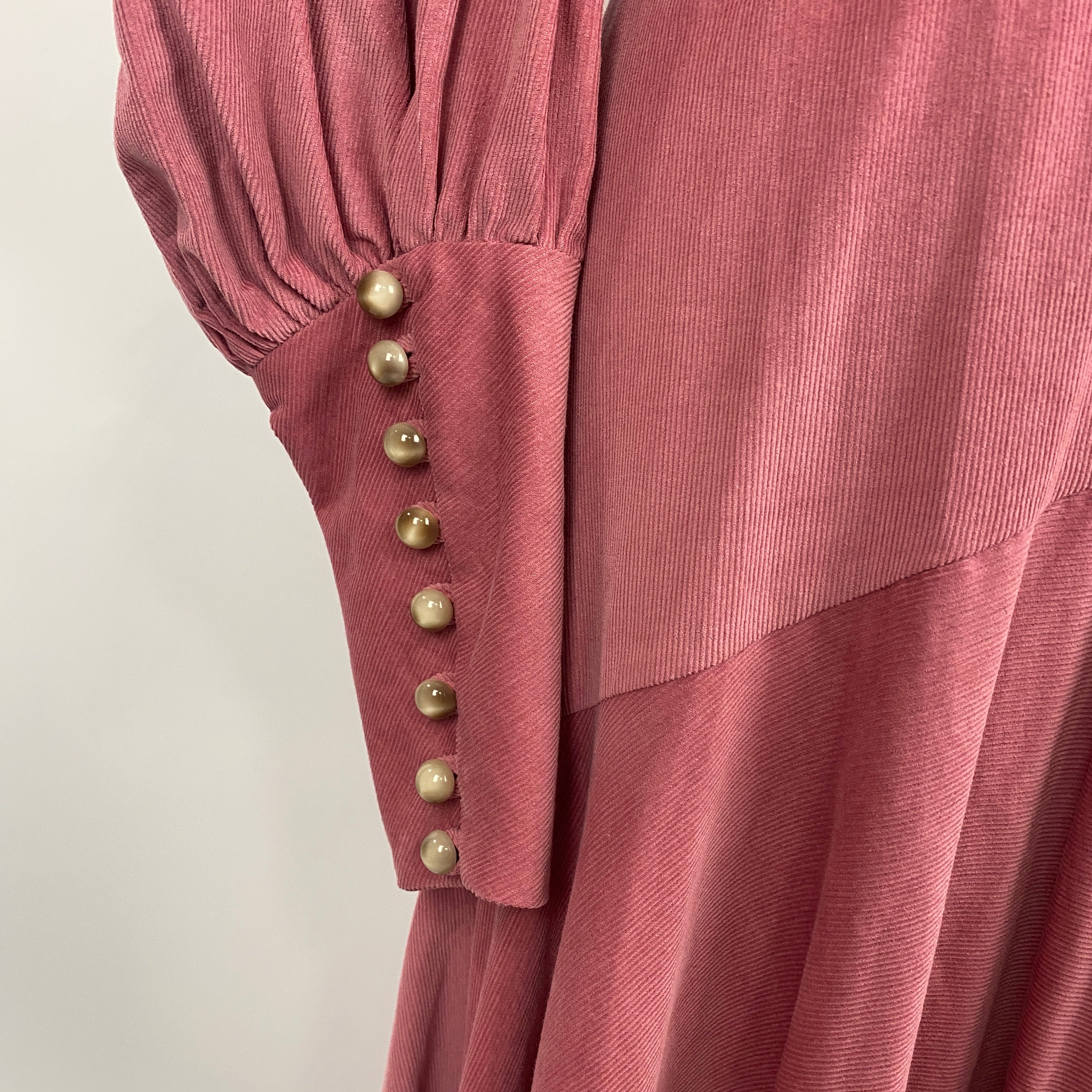 Anna Mason Rose Pink Corduroy Maxi Dress S