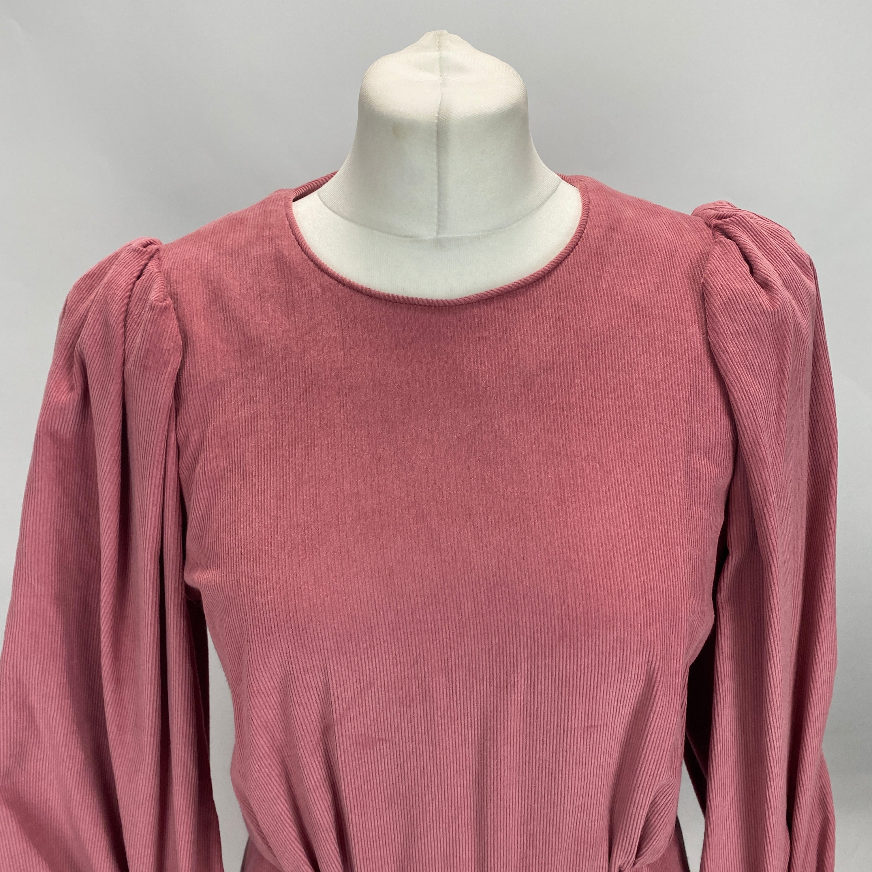 Anna Mason Rose Pink Corduroy Maxi Dress S