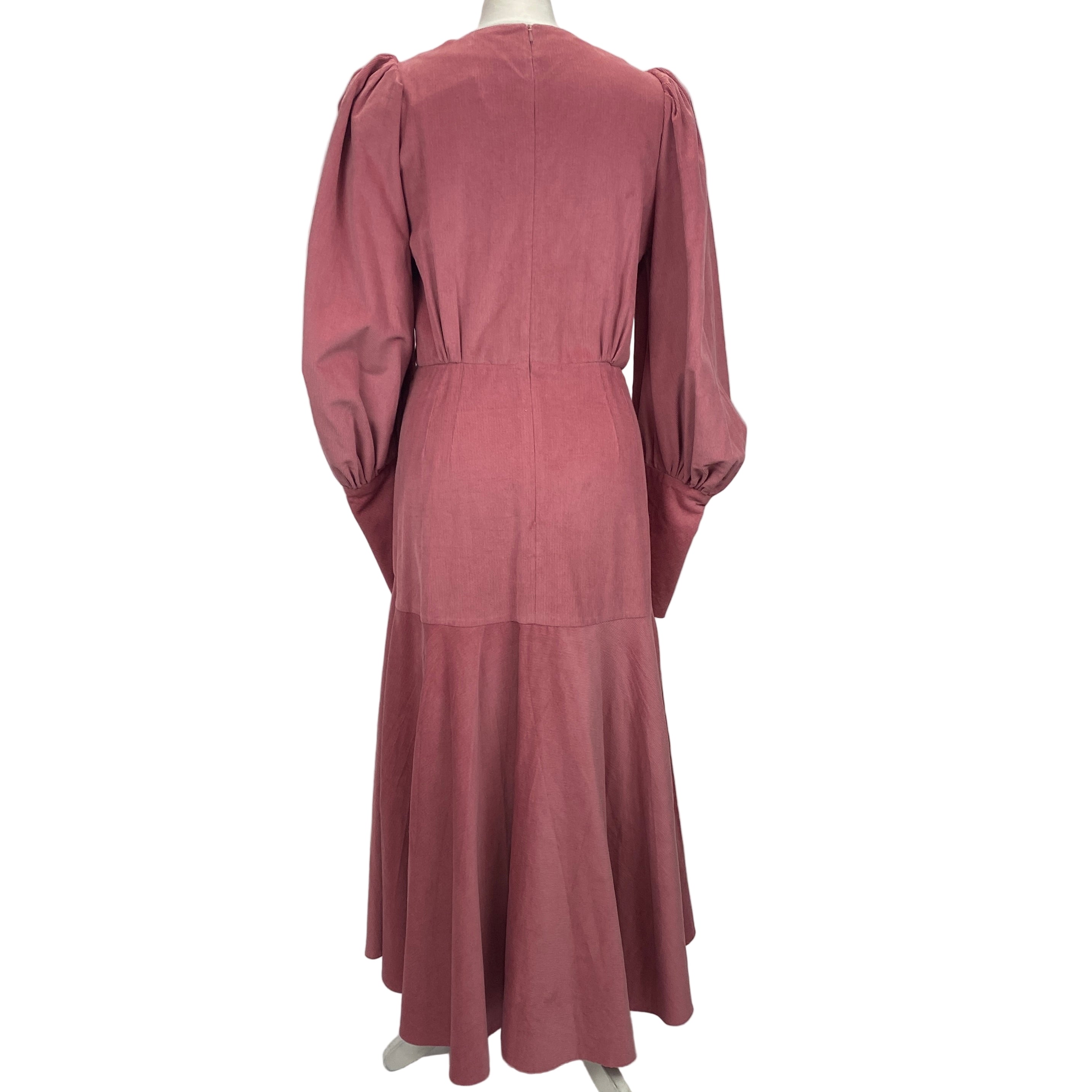Anna Mason Rose Pink Corduroy Maxi Dress S
