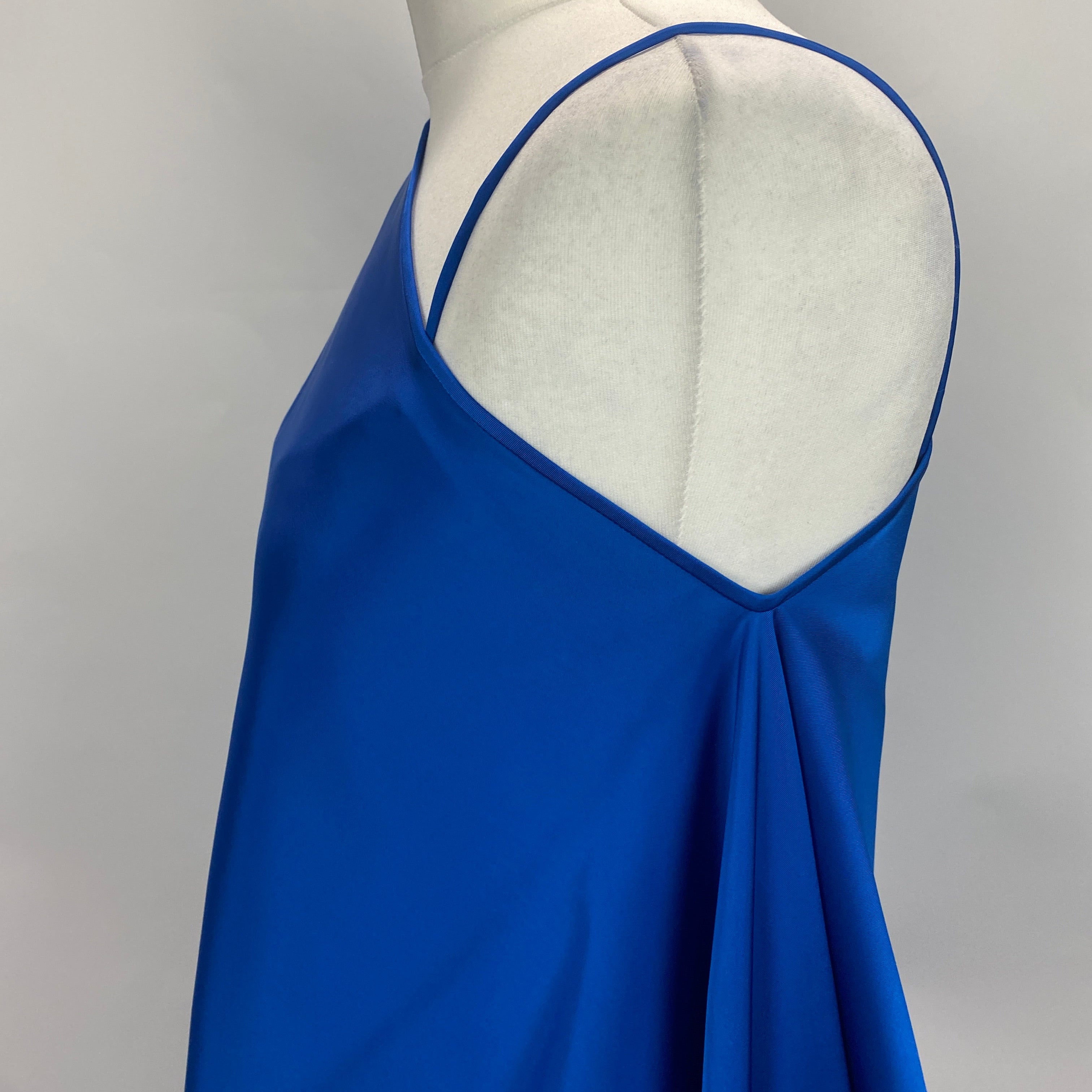 Weekend Max Mara New Cobalt Satin Slip Dress & Capelet S