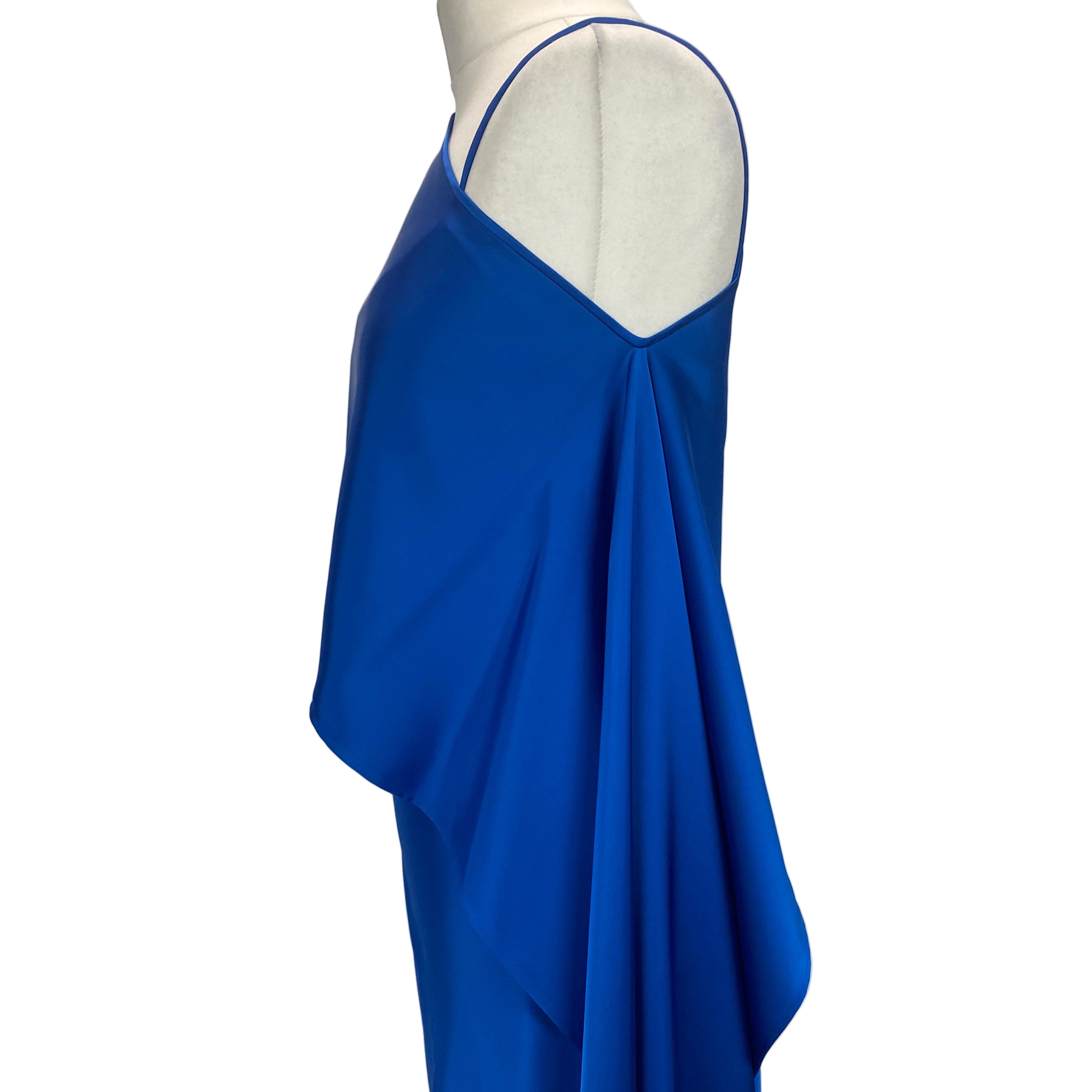 Weekend Max Mara New Cobalt Satin Slip Dress & Capelet S