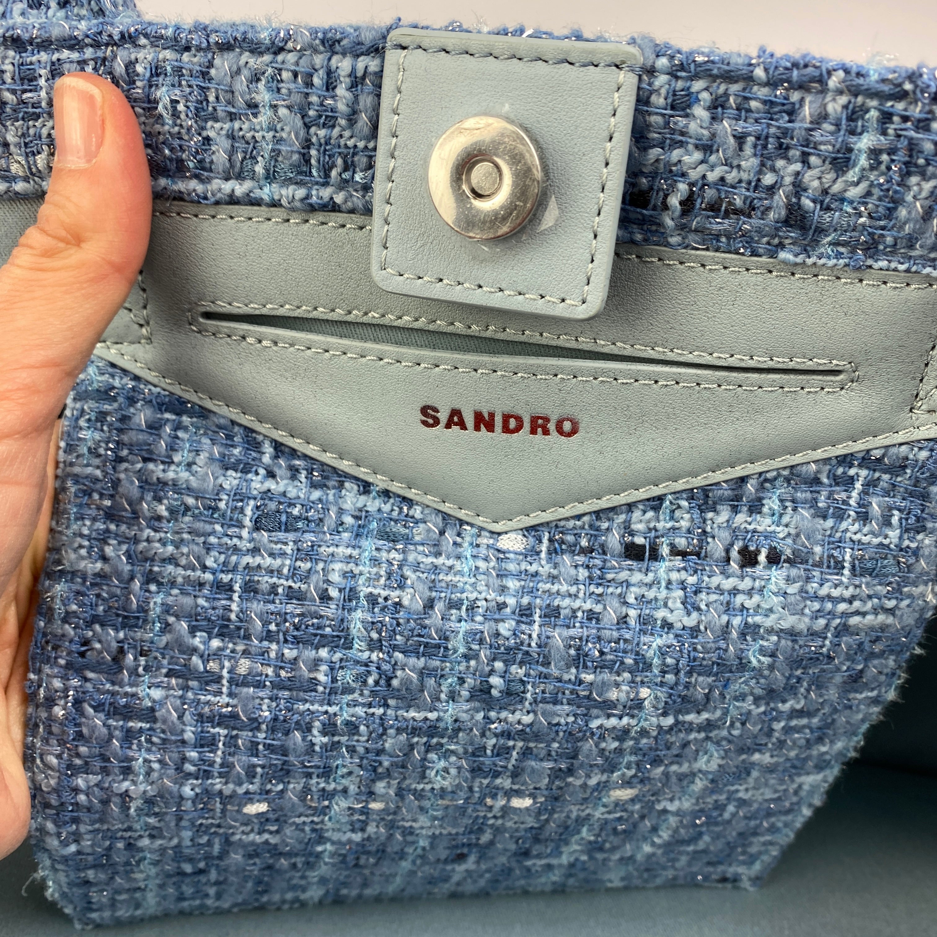 Sandro New £540 Kasbah Large Tweed Tote Bag