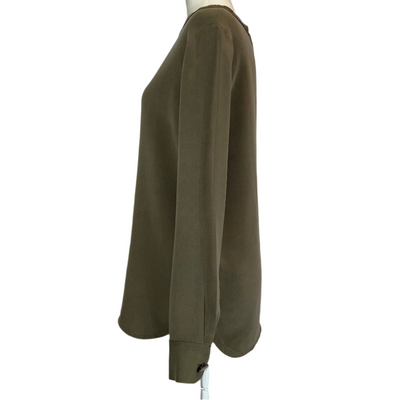 Joseph Sage Green Washed Silk Yannick Top XS