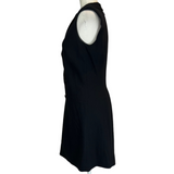 McQ Black Wool Sleeveless Wool Tuxedo Dress XXS