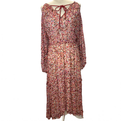 Isabel Marant Etoile £529 Pink Chiffon Fratela Maxi Dress S