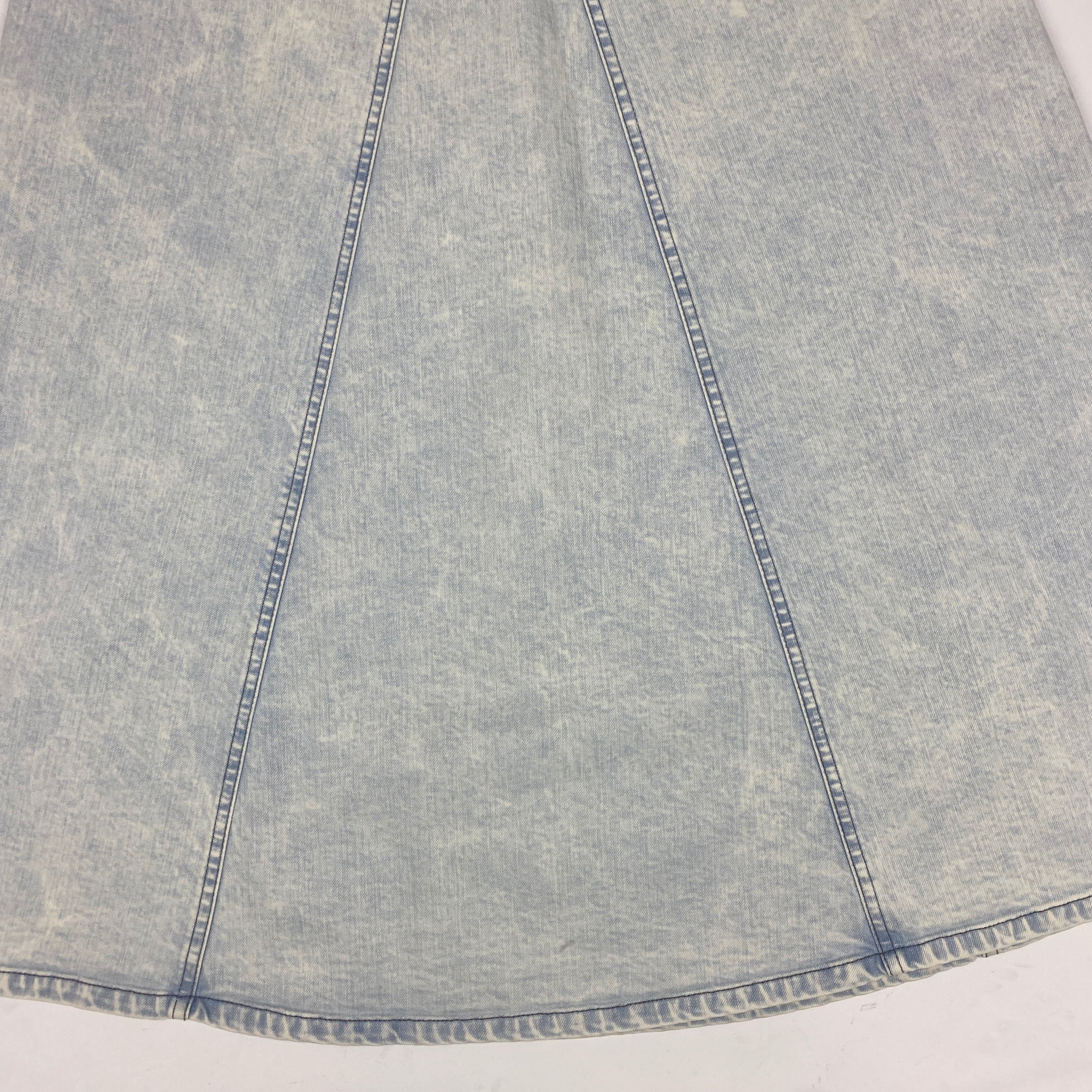 Tibi £455 Bleached Denim Maxi Skirt 24