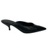 Bottega Veneta Black Kid Leather Kitten Heel Mules 39