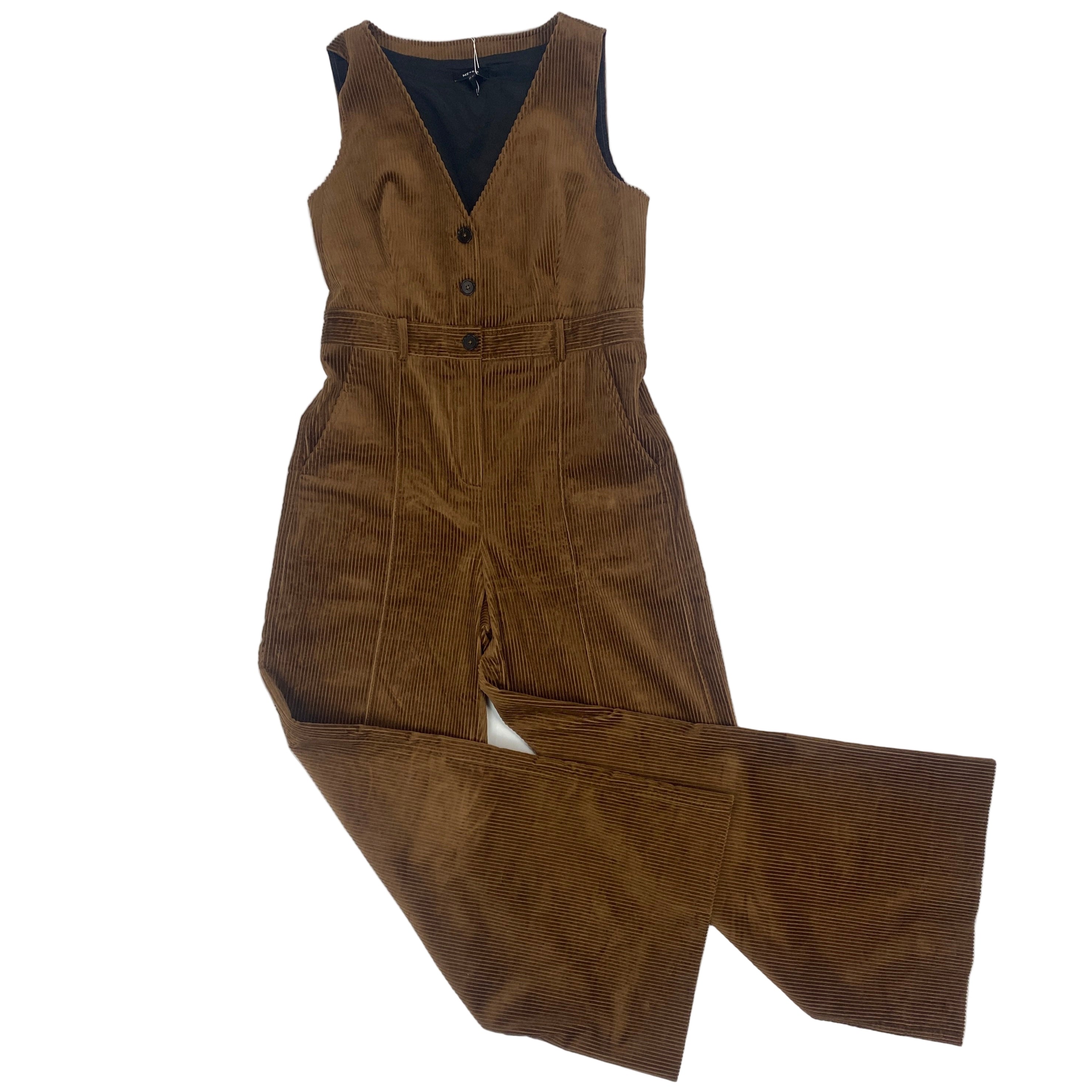 Me&Em Tan Jumbo  Corduroy Jumpsuit L