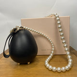 Simone Rocha Brand New £355 Black Nappa Egg Bag