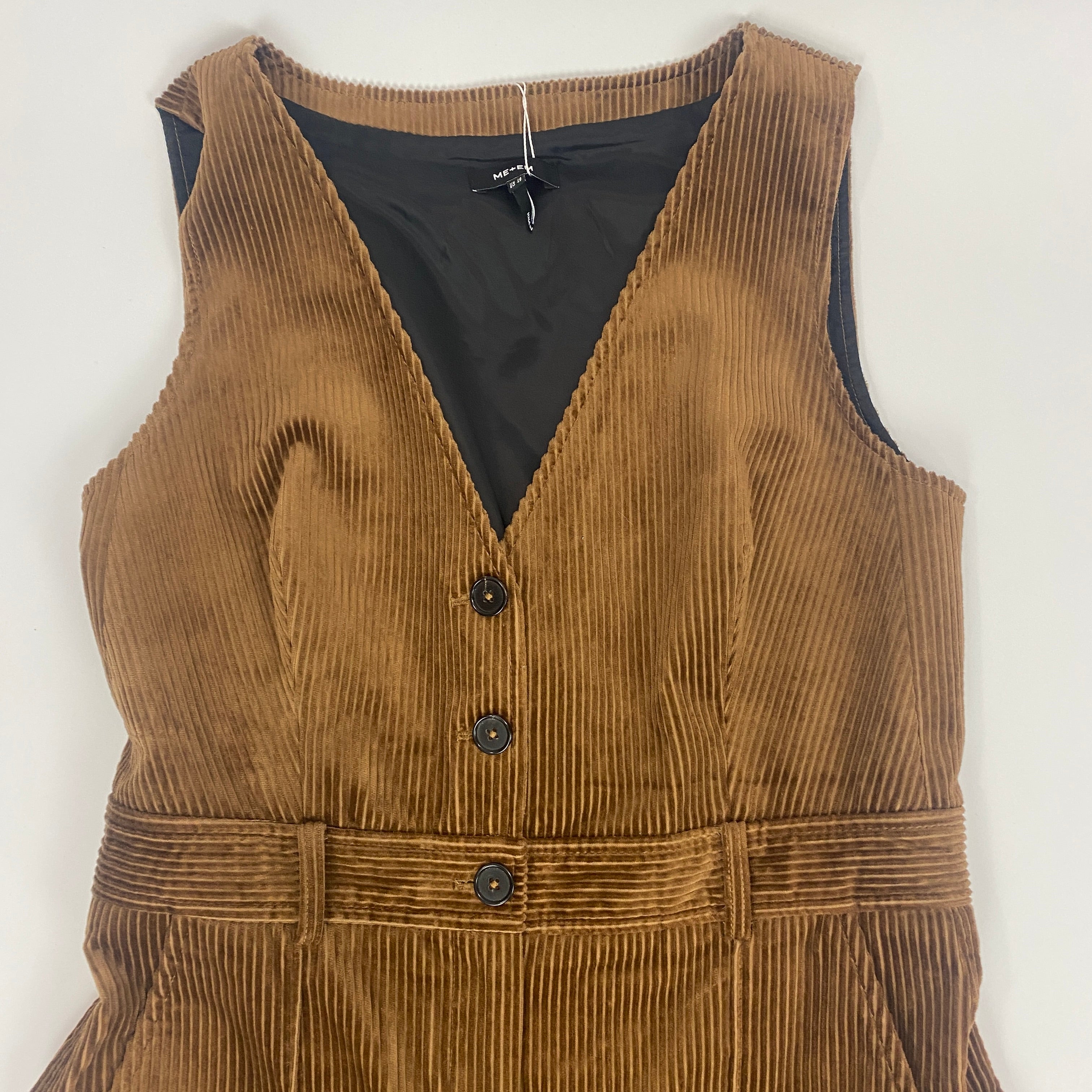 Me&Em Tan Jumbo  Corduroy Jumpsuit L