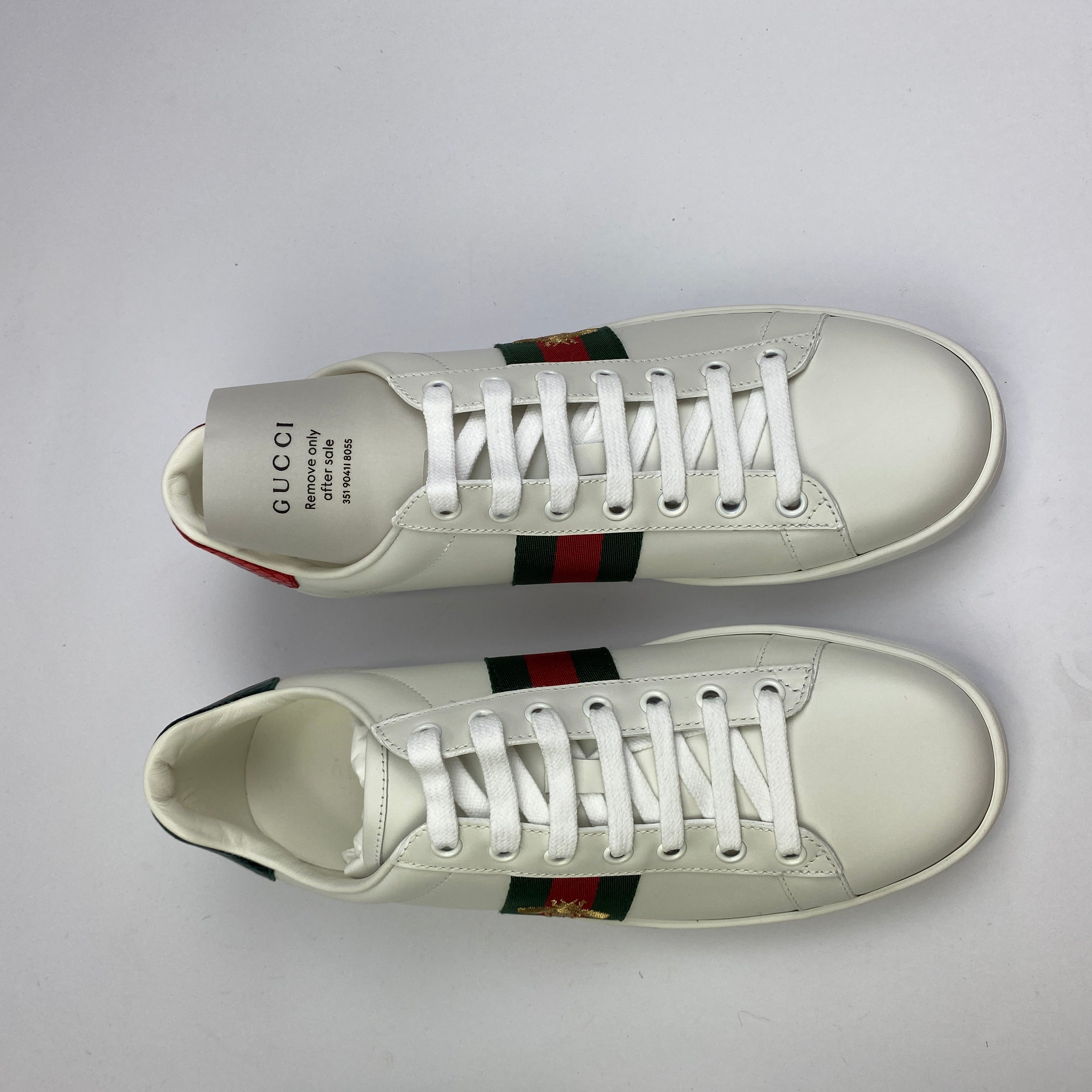 Gucci New £690 White Leather Ace Bee Trainers 40