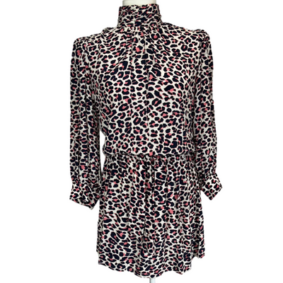 Zadig & Voltaire Ivory Leo Print Rivali Dress S