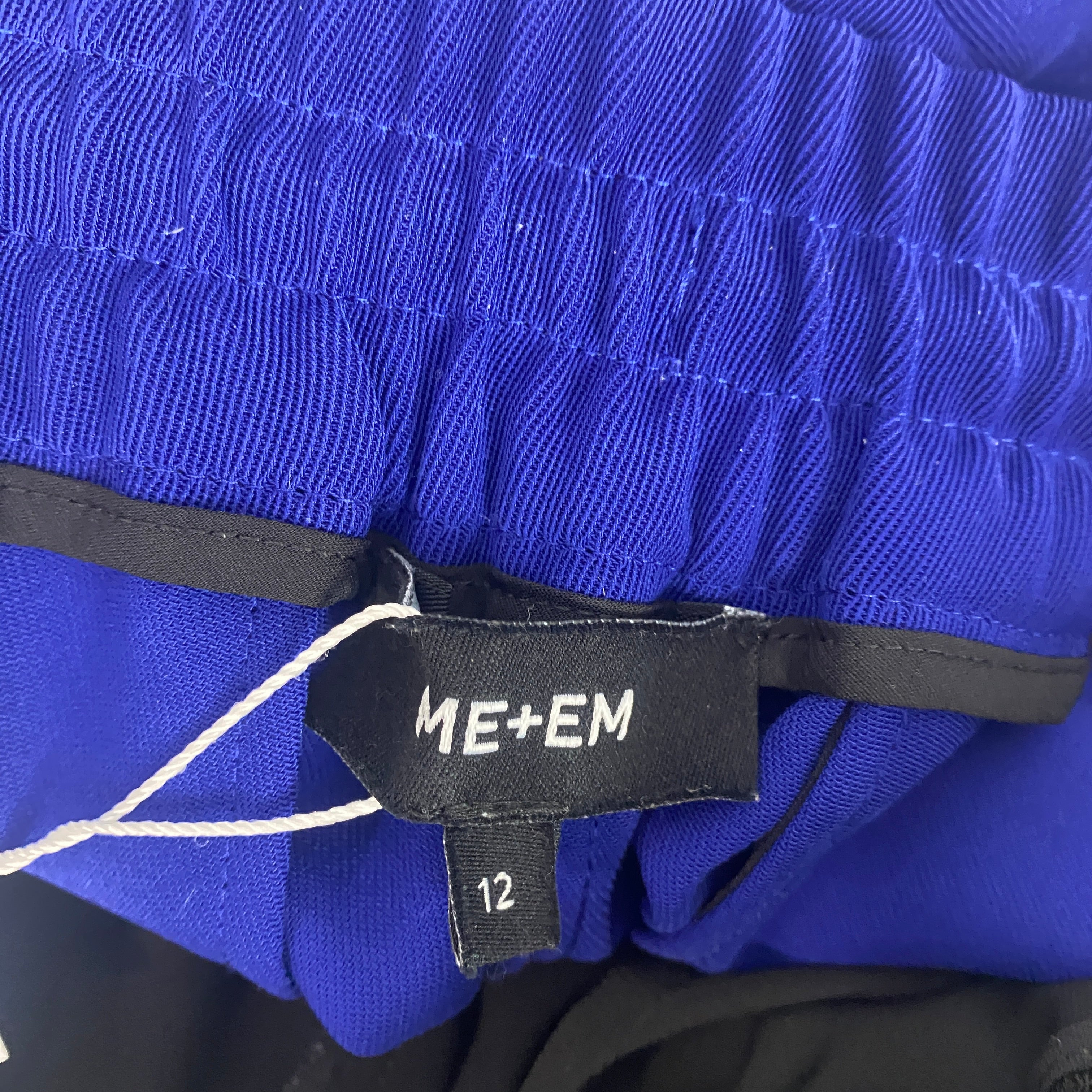 Me&Em Black Ivory & Blue Thick Jersey Luxe Pants M