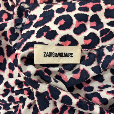 Zadig & Voltaire Ivory Leo Print Rivali Dress S