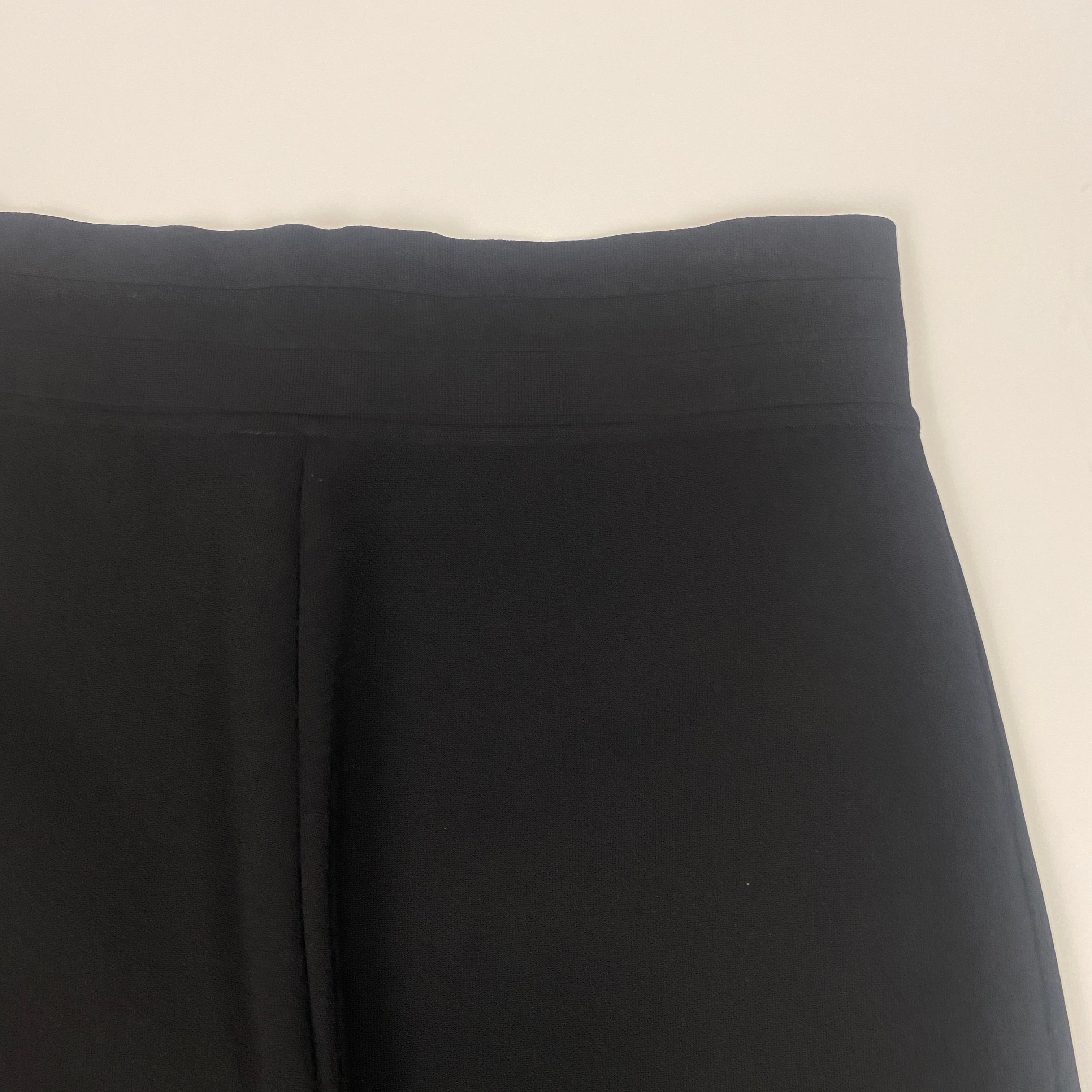 Alaia £880 Black Thick Knit Wide Leg Pants S