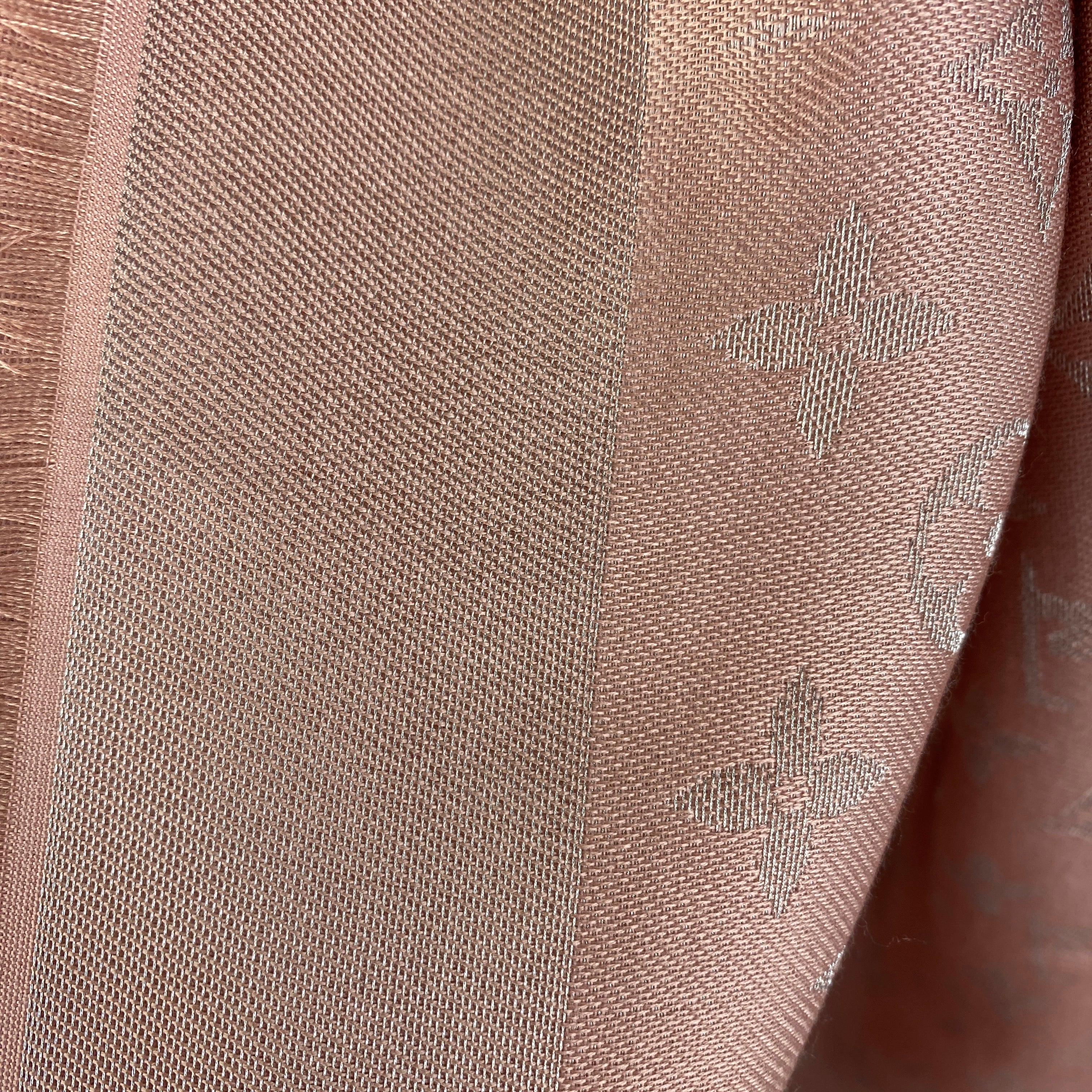 Louis Vuitton £475 Metallic Baby Pink Monogram Shawl