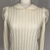 Madeleine Thompson Ivory Cashmere Collared Sweater S