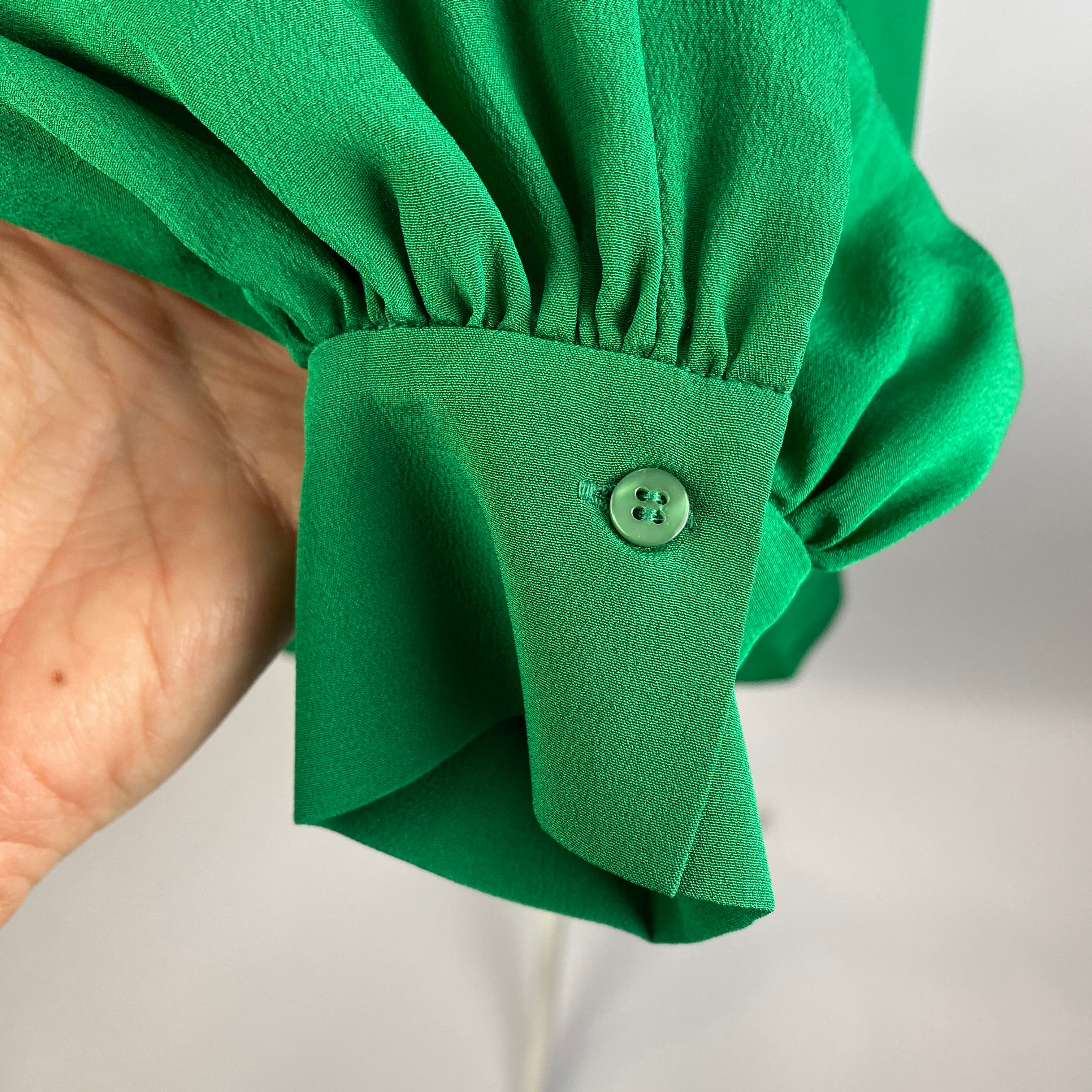 Dorothee Schumacher New £550 Emerald Silk Tie Back Blouse M/L
