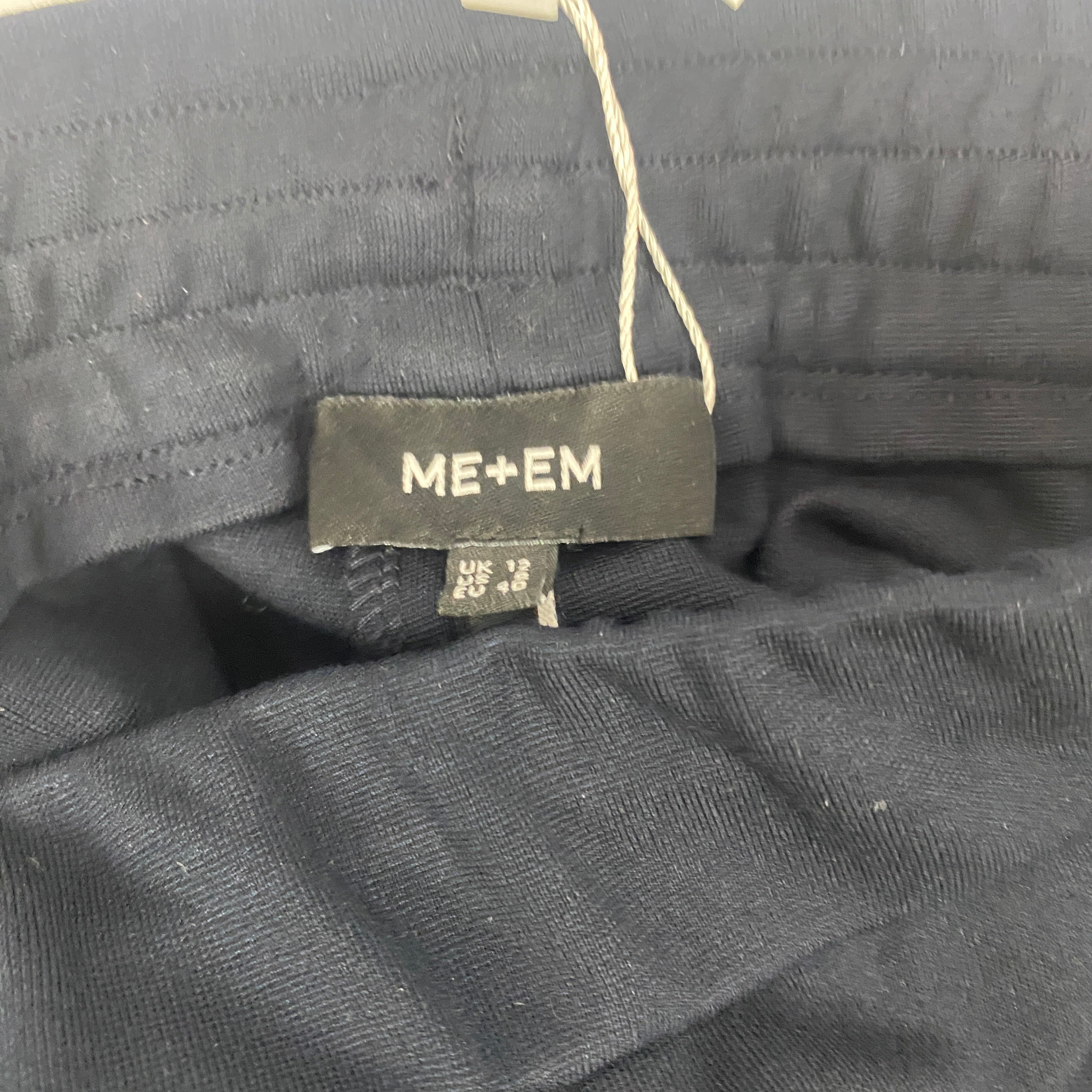 Me&Em Navy Thick Jersey Luxe Pants M