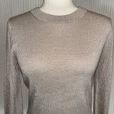 Joseph Mushroom & Silver Metallic Knit Sweater M