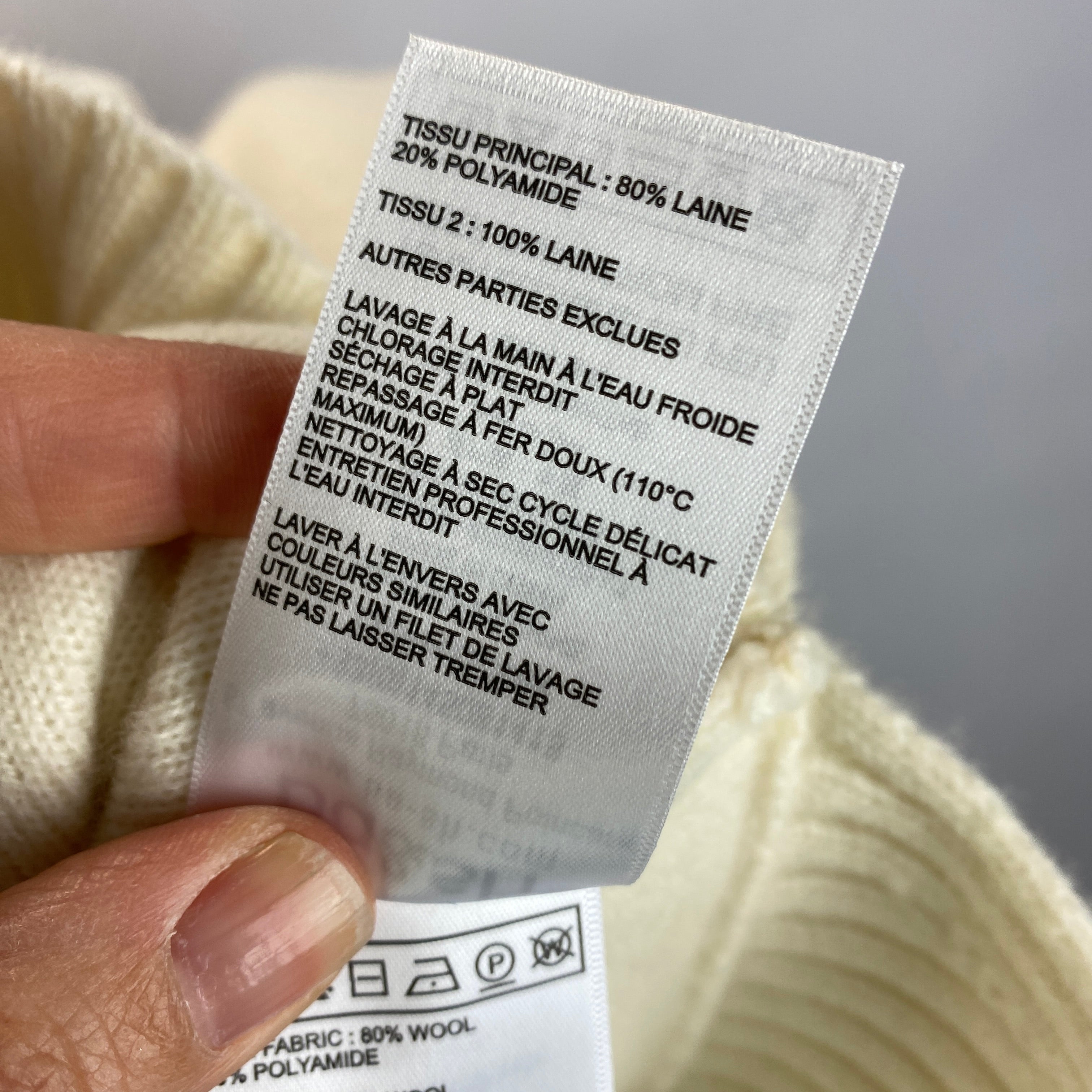 Ba&Sh New Ecru Wool Boxy Collared Sweater M/L/XL