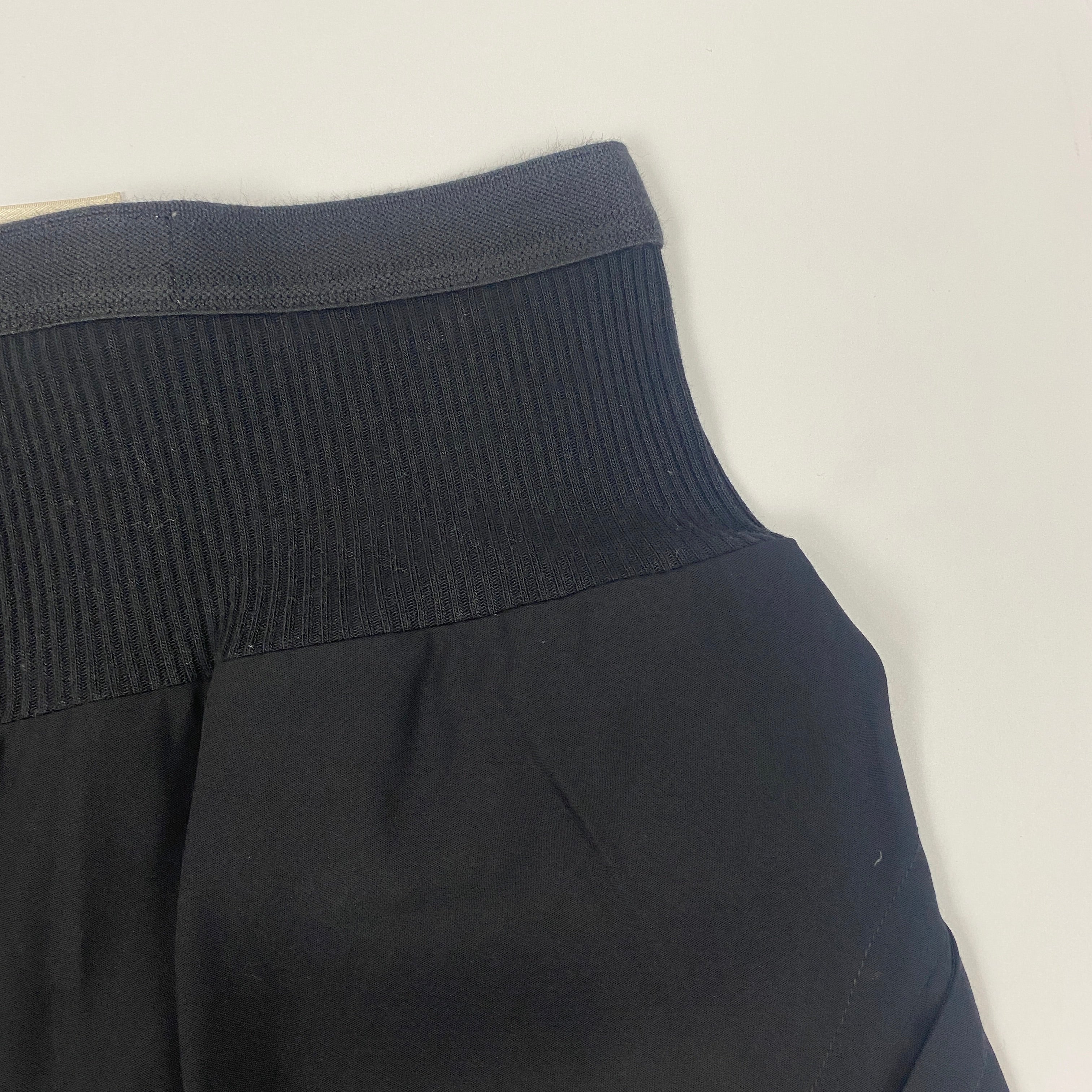 Rick Owens Black Wool Mix Fluid Wide Leg Pants XXS