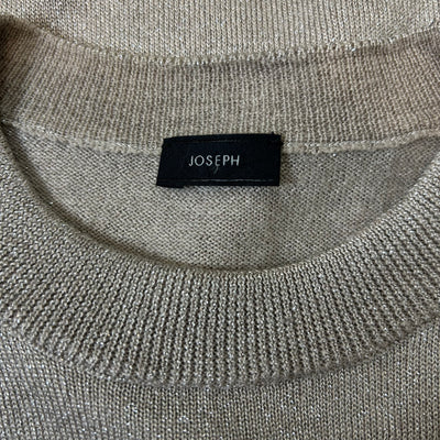 Joseph Mushroom & Silver Metallic Knit Sweater M