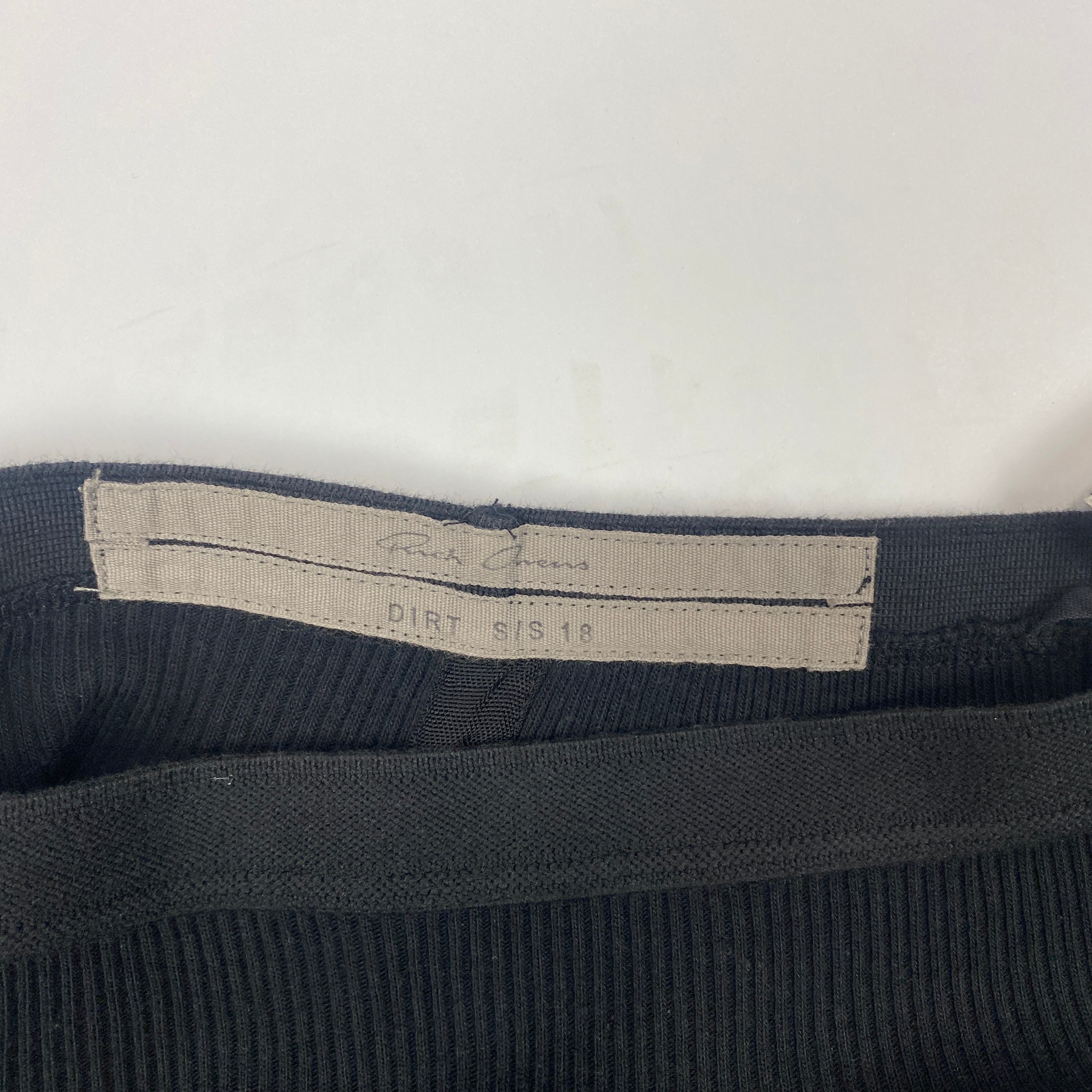 Rick Owens Black Wool Mix Fluid Wide Leg Pants XXS