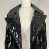 Tom Ford £6000 Black Patent Leather Trench Coat XS