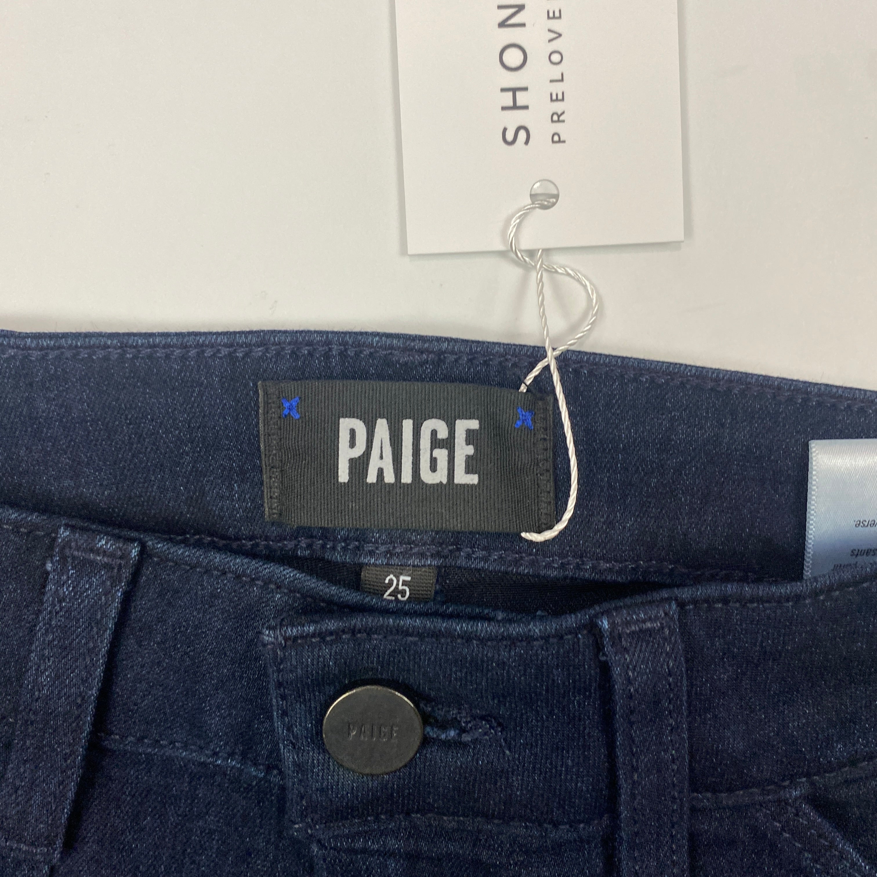 Paige New Navy Wash Superstretch Claribelle Jeans 25