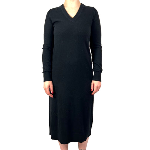 Joseph Brand New £545 Black Mongolian Cashmere Knit Tina Dress S