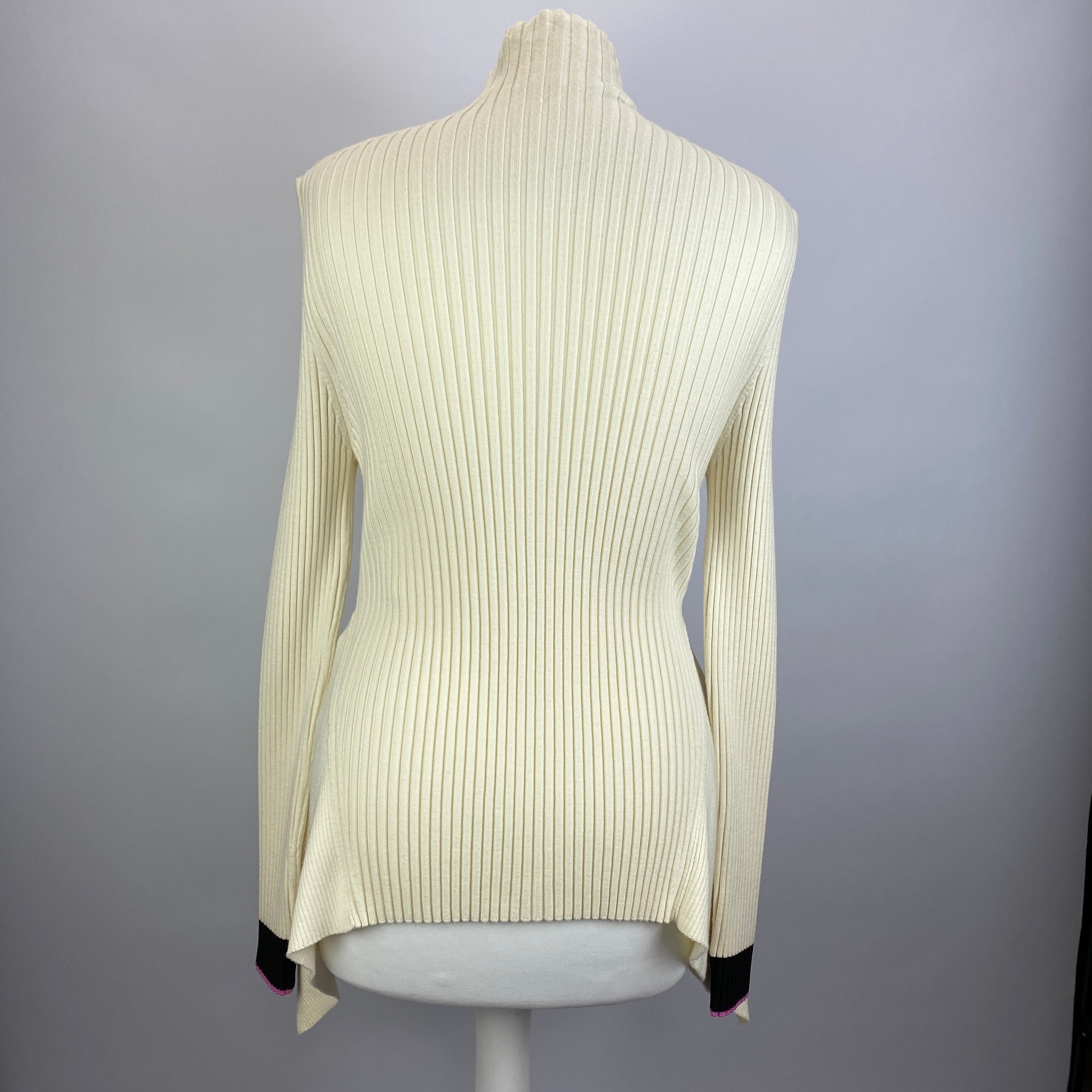 Wolford New £358 Cream Wool & Cotton Rib Cardigan L