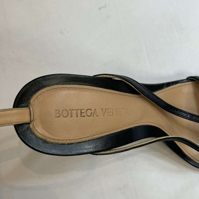 Bottega Veneta £570 Black Kid Leather Lipstick Sandals 38.5