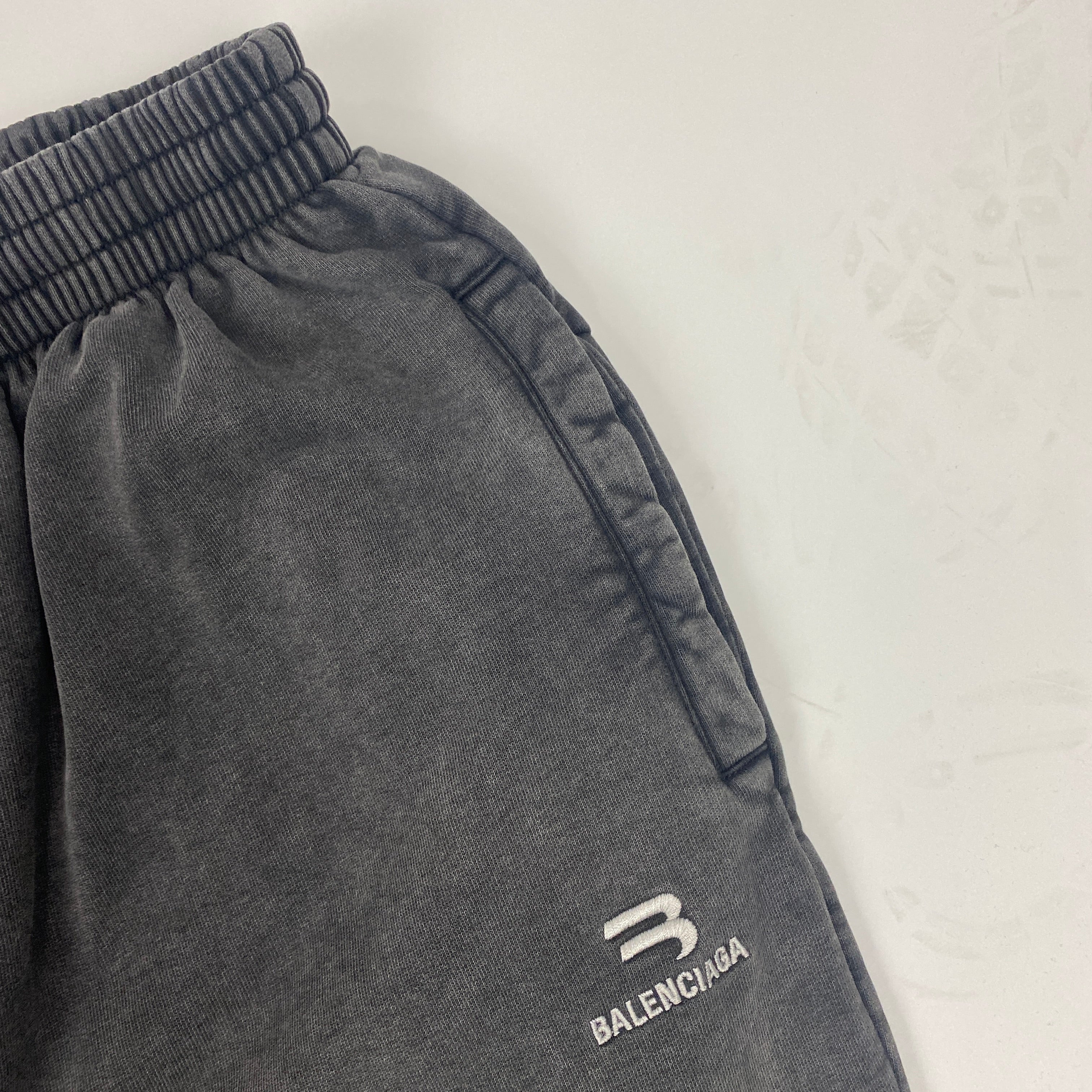 Balenciaga Perfect Washed Grey Unisex Joggers XS