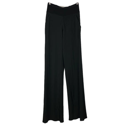 Rick Owens Black Silk Crepe & Rib Jersey Pants S