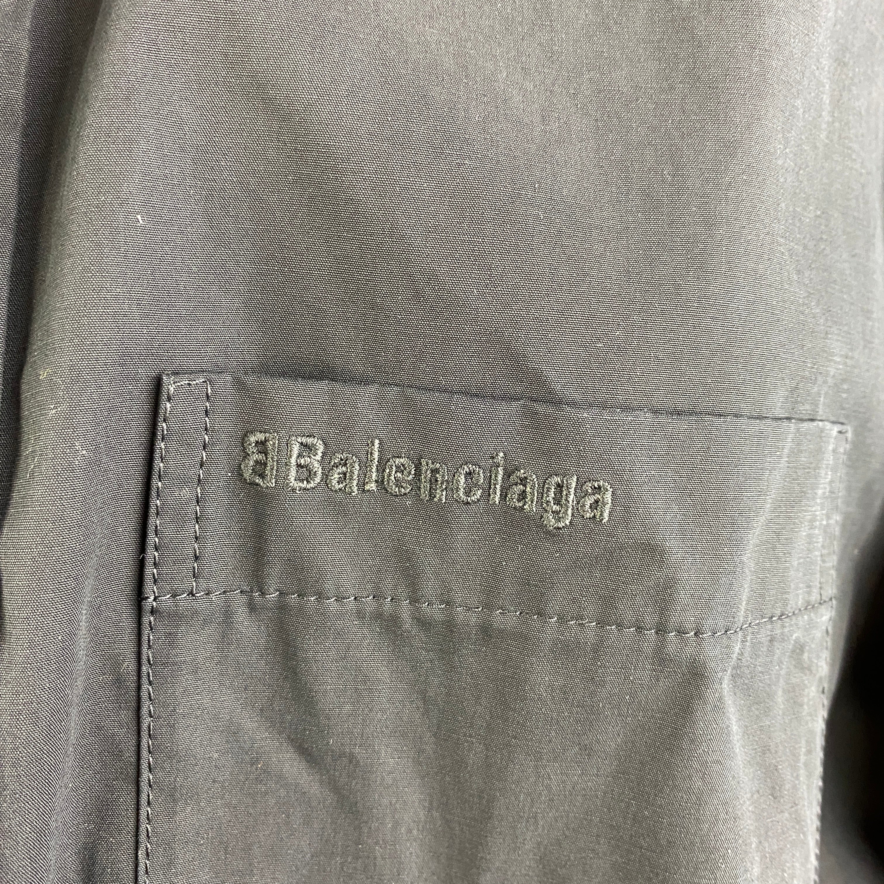 Balenciaga New £795 Black Heavy Poplin Wing Shirt S/M/L/XL