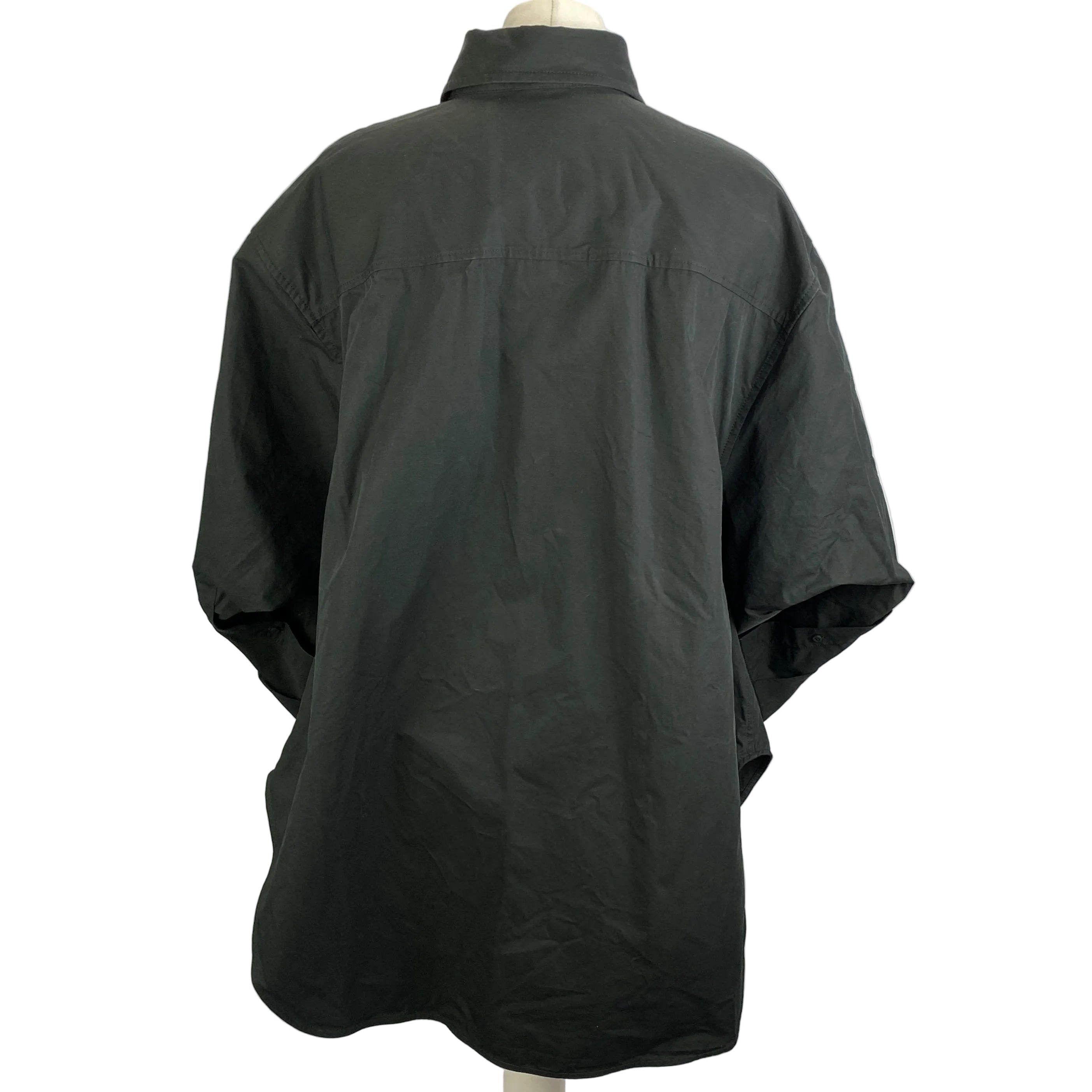 Balenciaga New £795 Black Heavy Poplin Wing Shirt S/M/L/XL