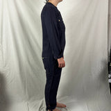 Isabel Marant Soft Navy Raw Weave Silk Tacaia Jumpsuit XS/S/M