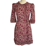 The Vampires Wife Pink Floral Cotton Midi Dress S