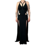 Dion Lee Brand New £1550 Black Bridle & Knit Jersey Maxi Dress XS