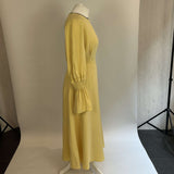 Roksanda Pale Yellow Stitch Detail Maxi Dress S