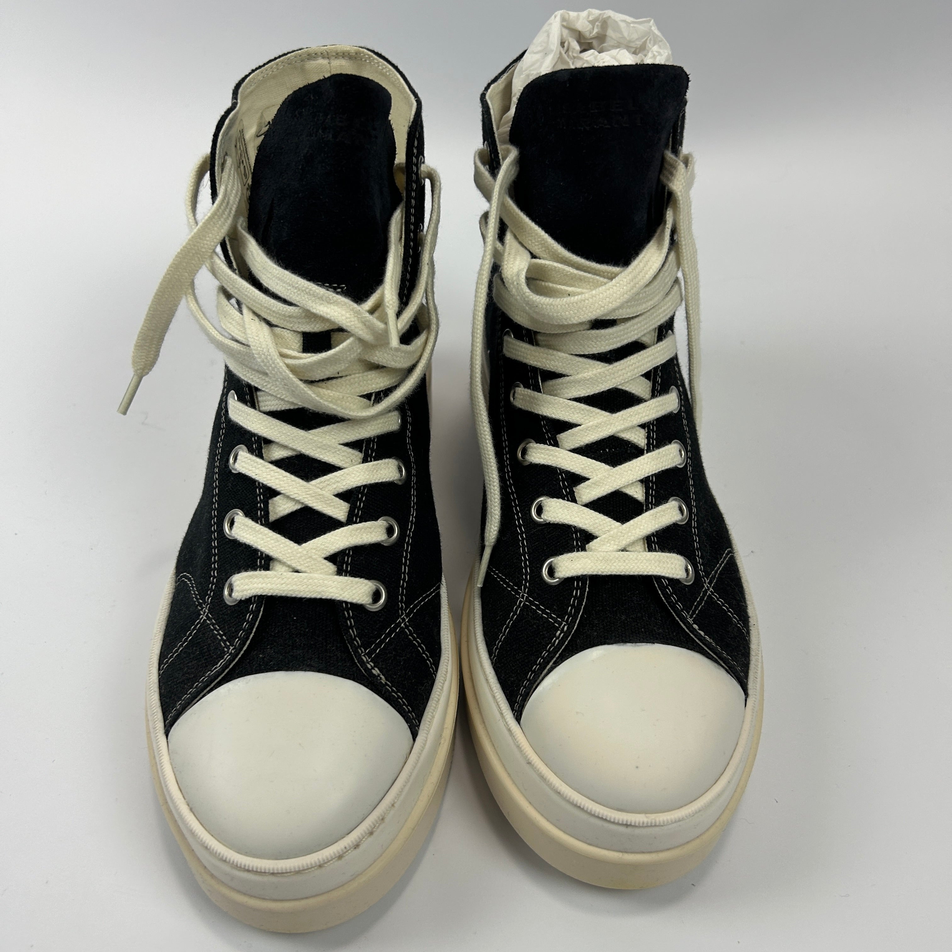 Isabel Marant £295  Black Canvas Tennis Hi-Top Trainers 41