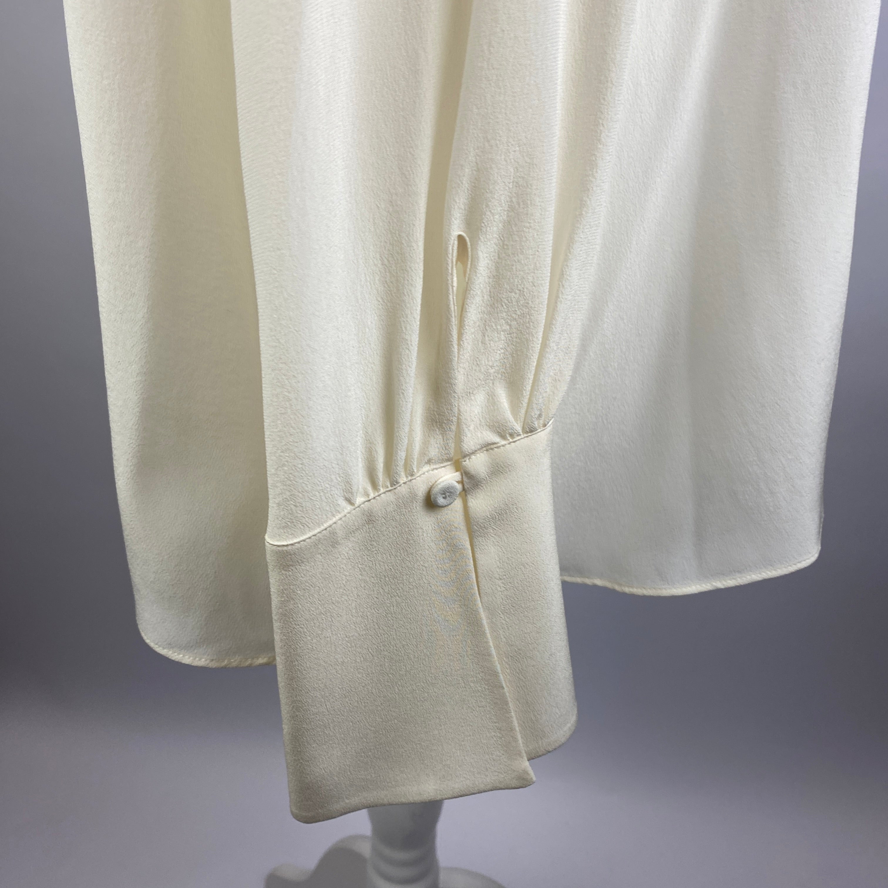 Luisa Cerano New £250 Cream Slk Tie Back Blouse XL