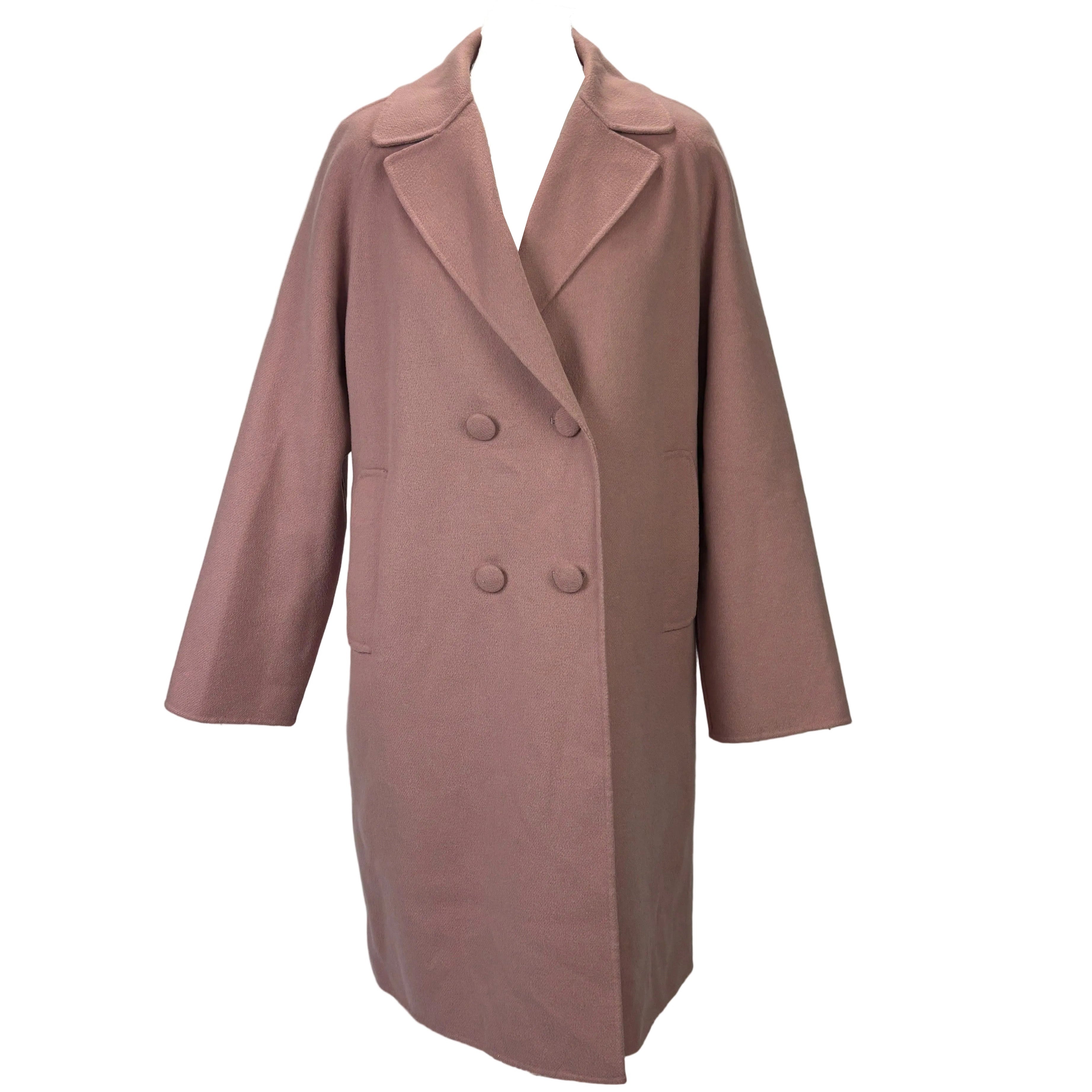 Weekend Max Mara £600 Rose Pink Wool Mix Coat M